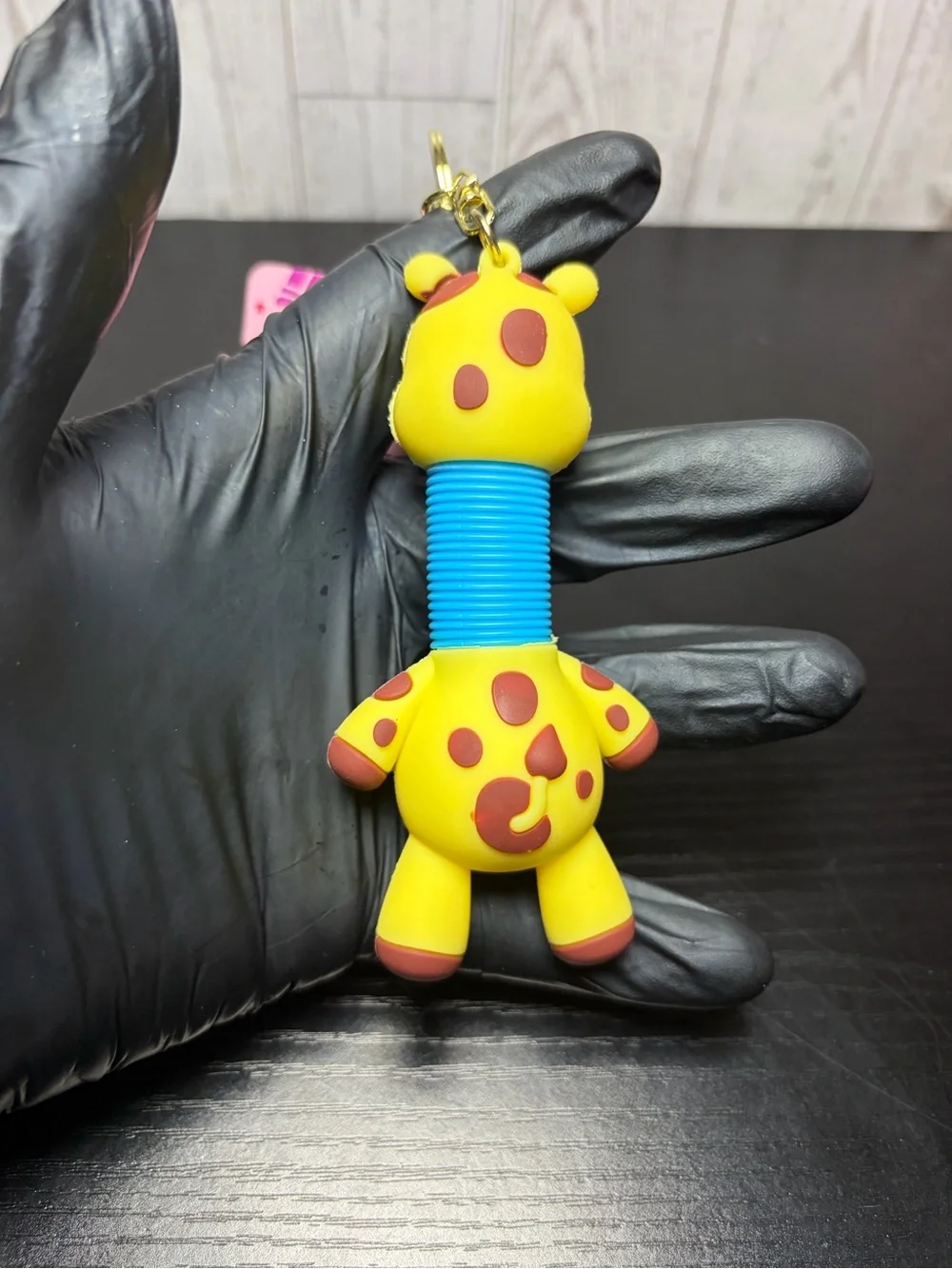 Cute Giraffe Keychain/Bag Charm Toy Cute With Stretchy Neck- Clip-On- Fidget Toy